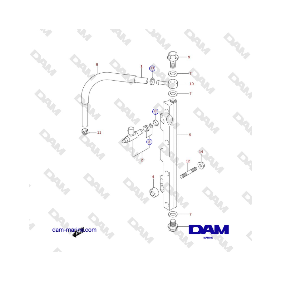 Suzuki DF100 - FUEL INJECTOR (E03,E11)