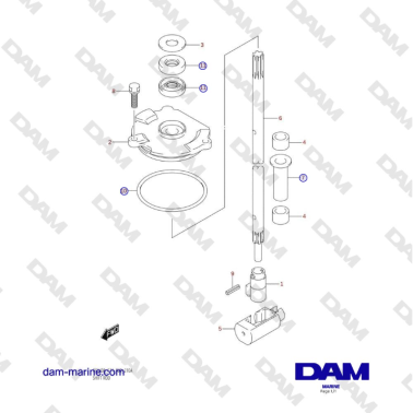 Suzuki DF100 - SHIFT ROD