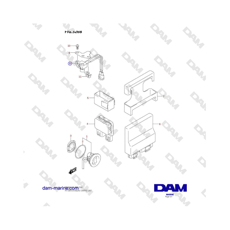 Suzuki DF100 - INTERRUPTOR PTT / CONTROL DEL MOTOR