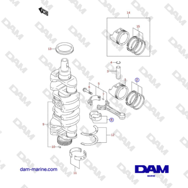 Suzuki DF115 - CRANKSHAFT