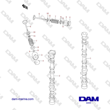 Suzuki DF115 - ALBERO A CAMME
