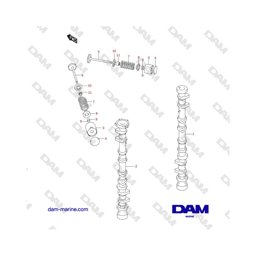 Suzuki DF115 - ALBERO A CAMME