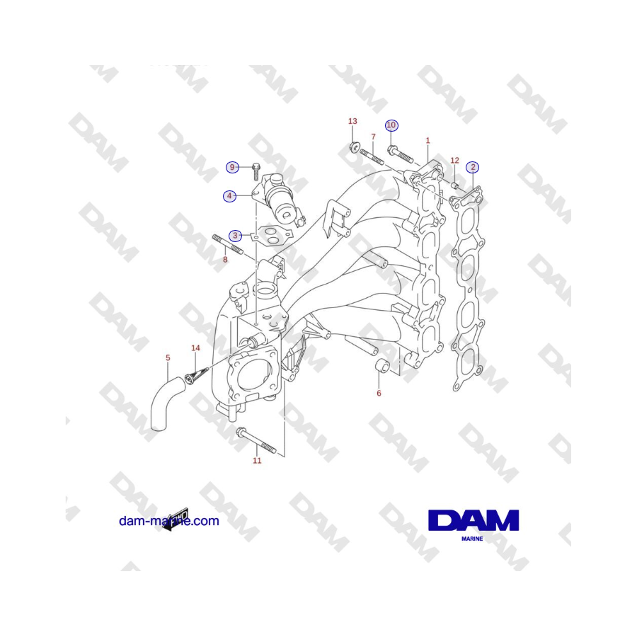 Suzuki DF115 - COLECTOR DE ADMISIÃ“N