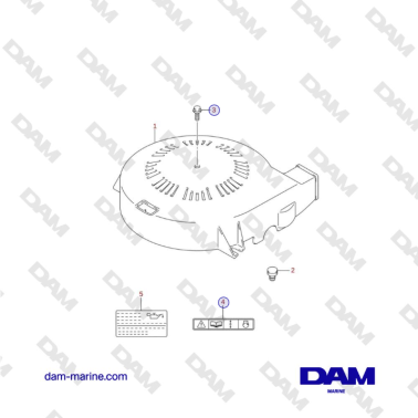 Suzuki DF115 - RING GEAR COVER