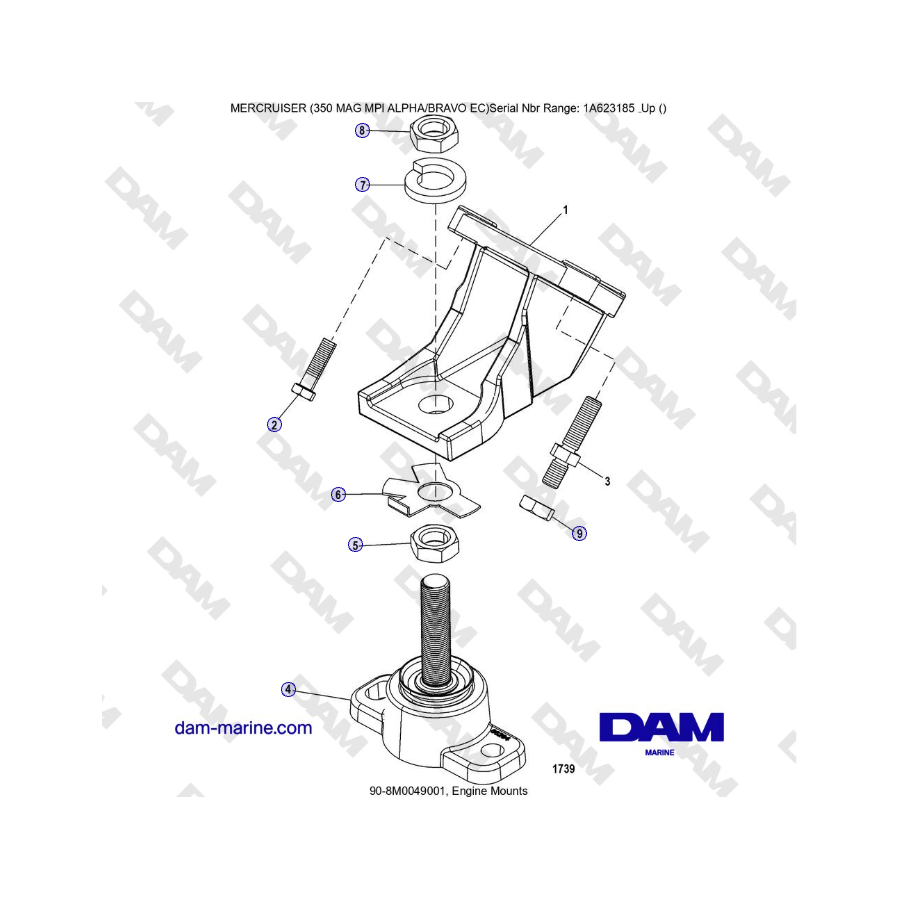 MERCRUISER 350 MAG MPI EC - Supporti motore