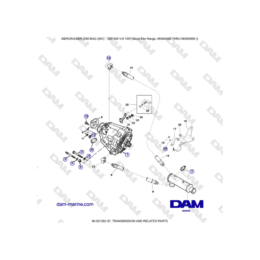 Mercruiser 350 MAG SKI GM350 V8 - TRASMISSIONE E PARTI CORRELATE