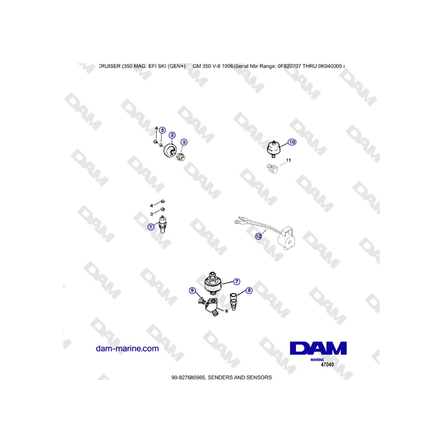 Mercruiser 350 MAG EFI (SCI) - SENSORI E SENSORI