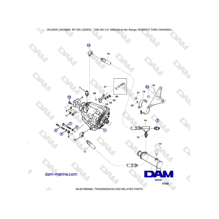 Mercruiser 350 MAG EFI (SKI) - TRASMISSIONE E PARTI CORRELATE