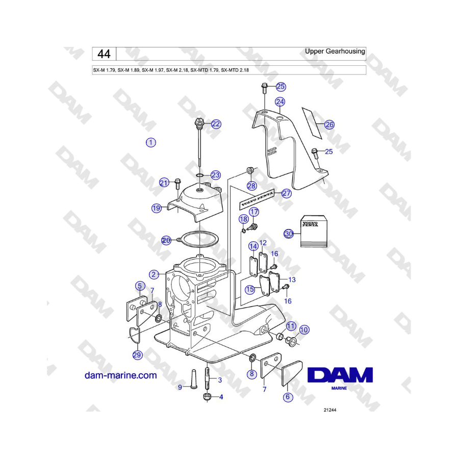 Volvo Penta SX-M - Upper sterndrive