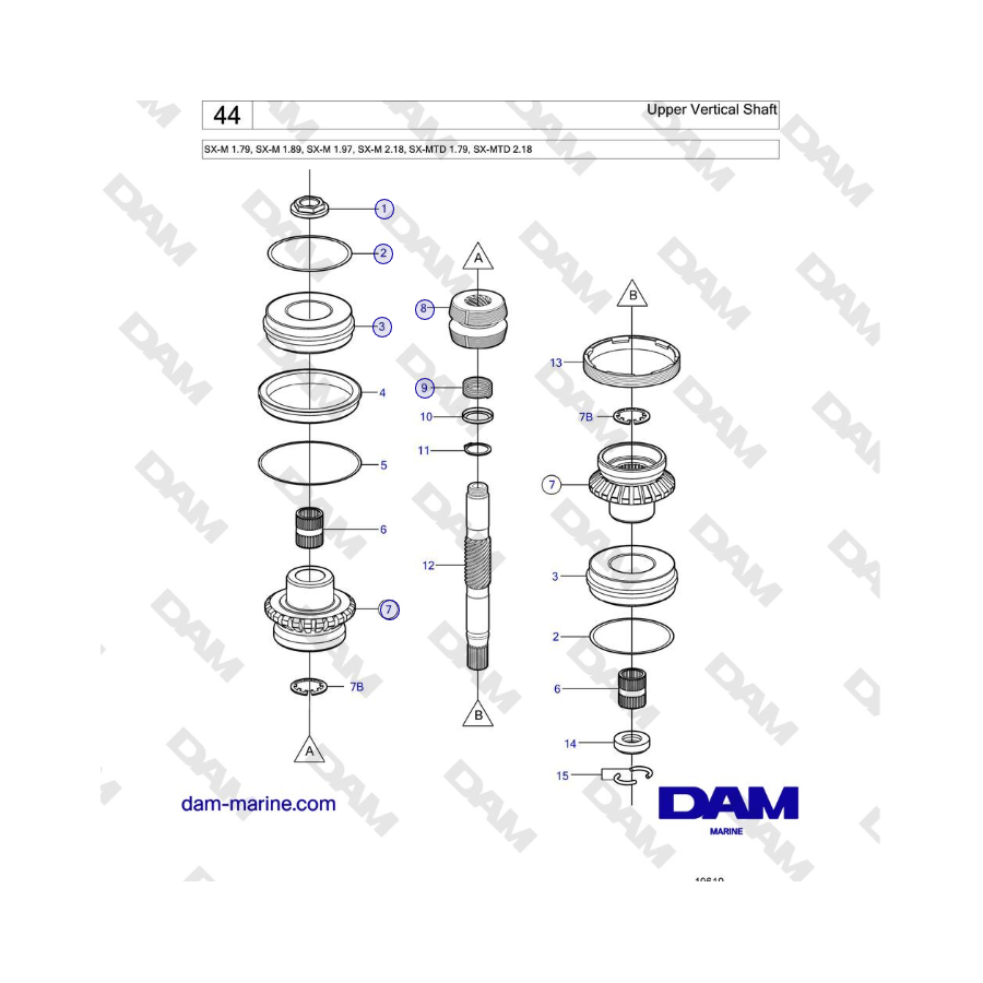 Volvo Penta SX-M - Eje vertical superior