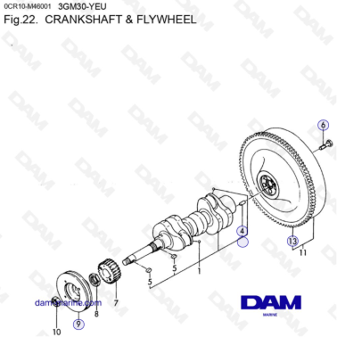 Yanmar 3GM30FC-YEU -...