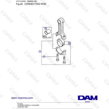 Yanmar 3GM30FC-YEU - BIELA