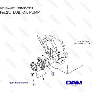 Yanmar 3GM30FC-YEU - LUB....
