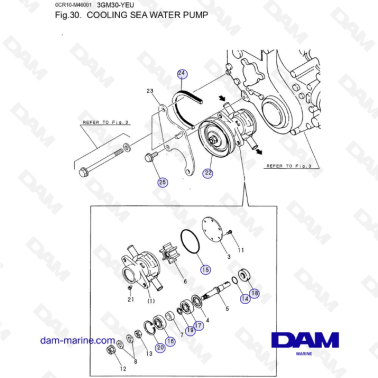 Yanmar 3GM30FC-YEU - BOMBA...