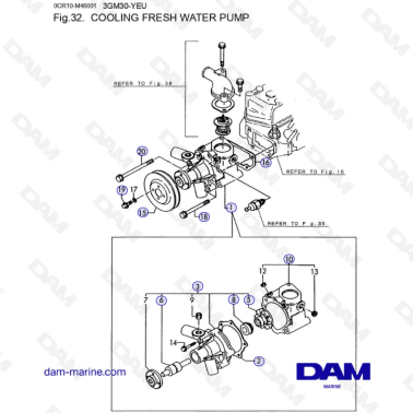 Yanmar 3GM30FC-YEU - POMPA...