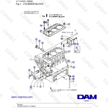 Yanmar 3GM30FC - BLOQUE DE...