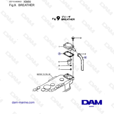 Yanmar 3GM30FC - RESPIRADERO