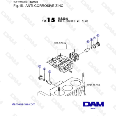 Yanmar 3GM30FC - ZINC...