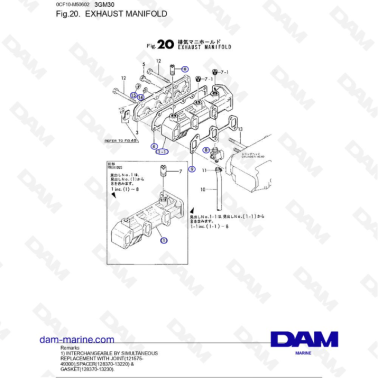 Yanmar 3GM30FC - COLLETTORE...