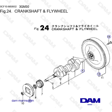 Yanmar 3GM30FC - CRANKSHAFT...