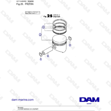 Yanmar 3GM30FC - PISTONE