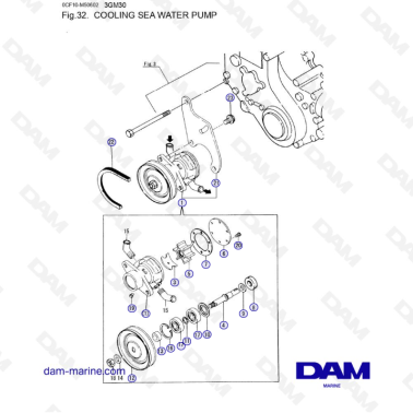 Yanmar 3GM30FC - BOMBA DE...