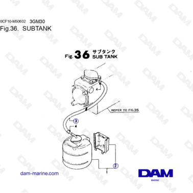 Yanmar Marine 3GM30F - SUBTANK