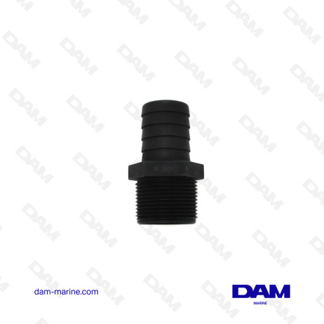 STRAIGHT PLASTIC WATER CONNECTOR - 1"1/4 BSP X 32MM