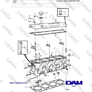 Volvo Penta 230 - Testata:...