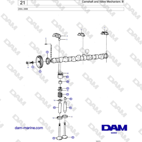 Joints Radiateur Pour Volvo Penta – 230A, 230B, AQ131, AQ151, AQ171, Neuf
