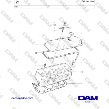 Volvo Penta 740A - Testata...