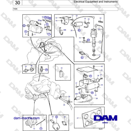 Volvo Penta 740A - Equipos e instrumentos eléctricos