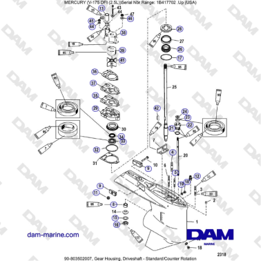 Mercury Verado 175 - Gear...