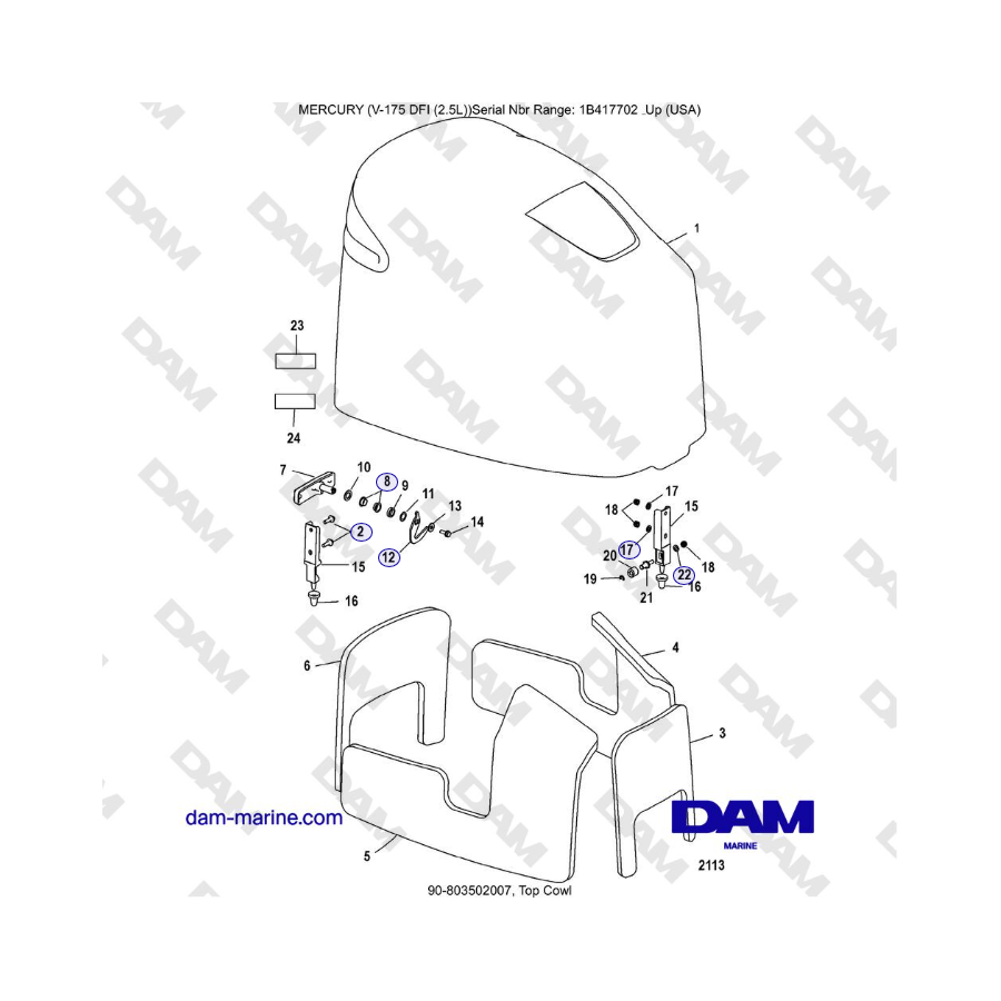 ANODE ALU HELICE MERCRUISER