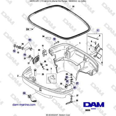 Mercury EFI 110 - Cofano...