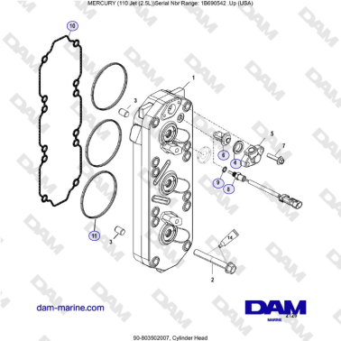 Mercury 110 EFI - Cylinder...