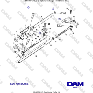 Mercury 110 EFI - Kit barra...