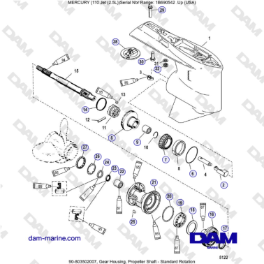 Mercury 110 EFI - Gear...
