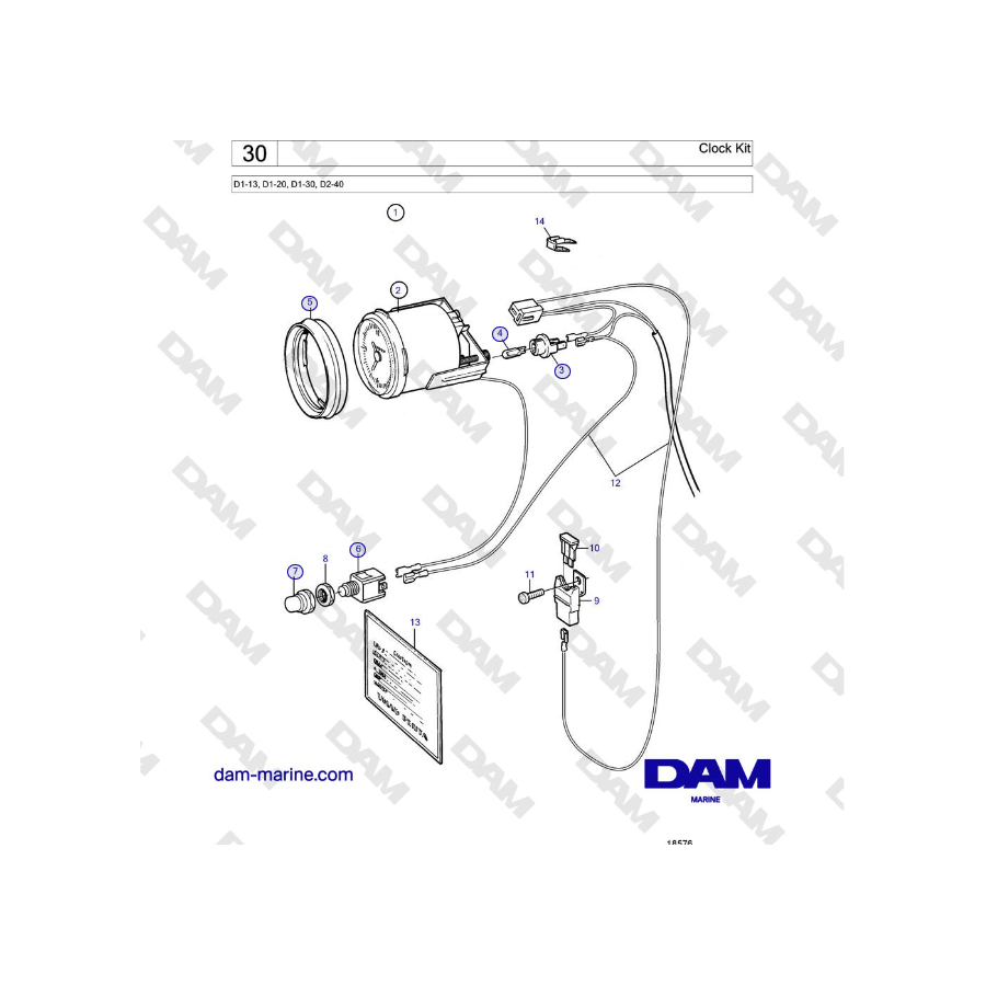 Volvo Penta D2-40 - Kit orologio