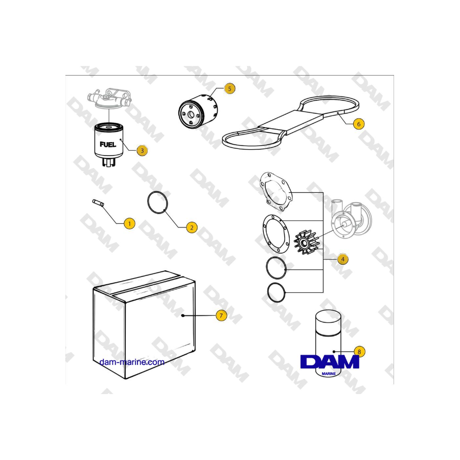 Vetus M2.02 / M2.04 / M2.06 / M2.C5 / M2.D5 - Ricambi