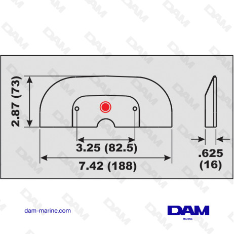 ANODO IN ALLUMINIO A PIASTRA MERCRUISER
