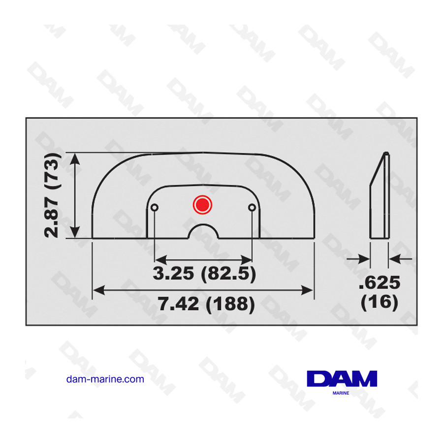 ANODE ALU PLAQUE MERCRUISER