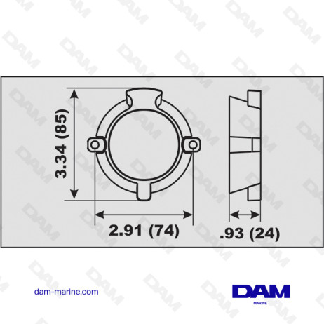 ANODO IN ALLUMINIO PER ELICA MERCRUISER