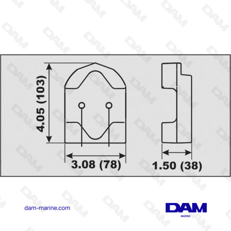 ANODE ALU BLOCK MERCRUISER