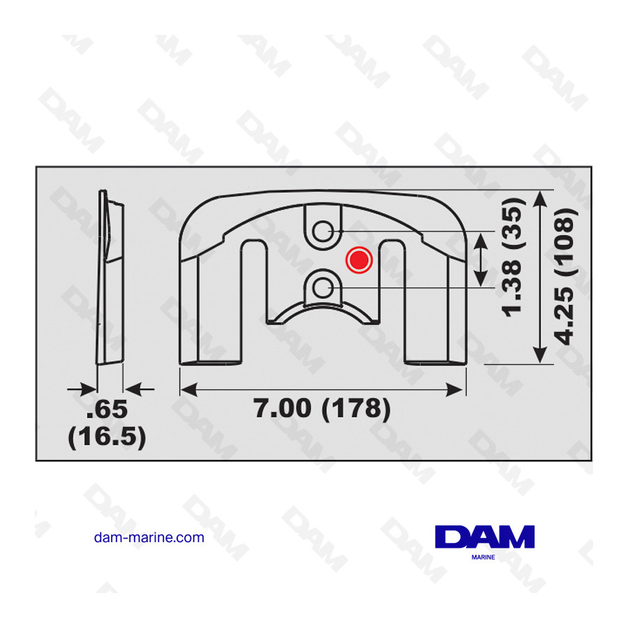 ANODE ALU PLAQUE BRAVO MERCRUISER