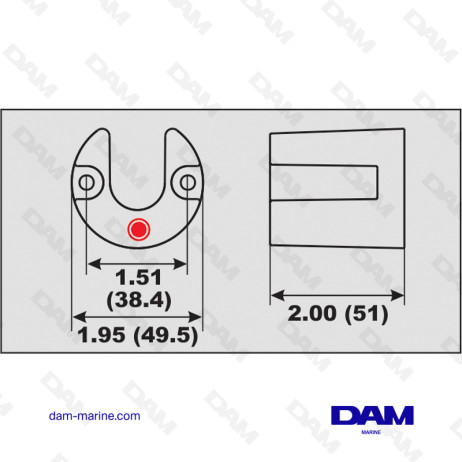 ÁNODO DE CILINDRO DE ALUMINIO MERCRUISER