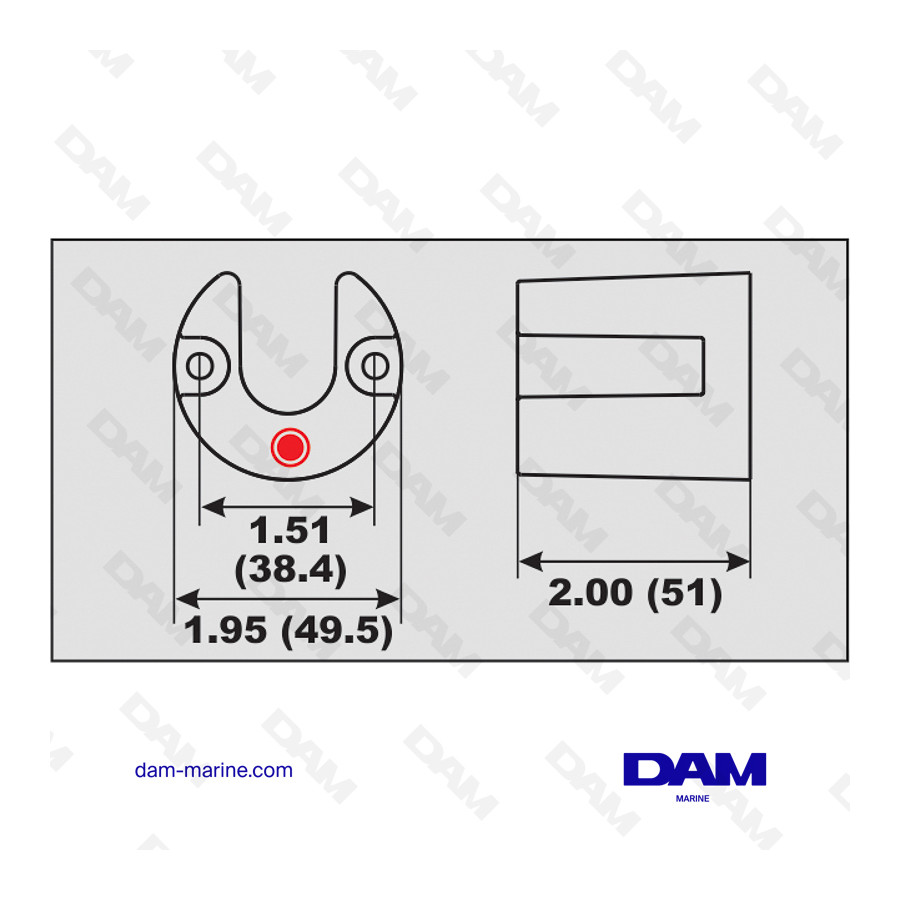ANODO CILINDRO IN ALLUMINIO MERCRUISER