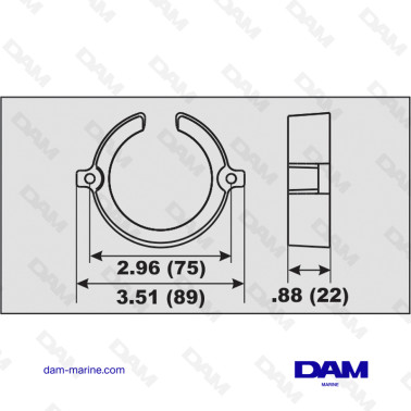 MERCURY HELIX ALUMINUM ANODE