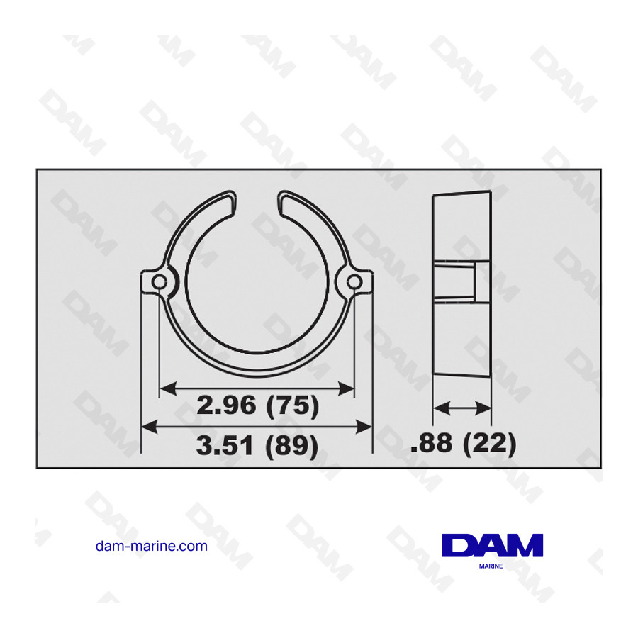 MERCURY HELIX ALUMINUM ANODE