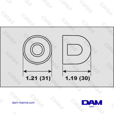 KIT ANODES ALU EMBASE MERCRUISER